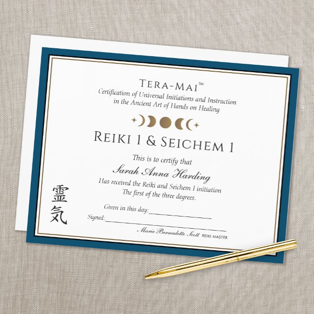 Reiki Master Certificate of Completion Award (Creator Uploaded)