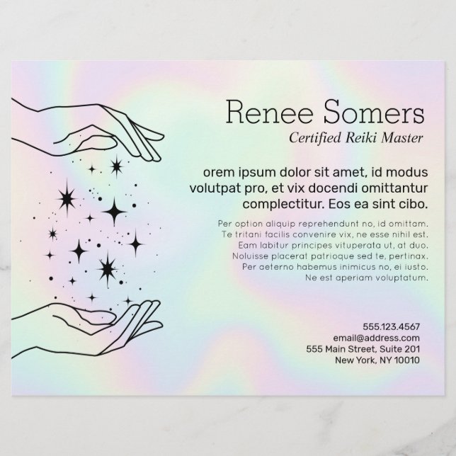 Reiki Master Chakra Energy Healer Flyer (Front)