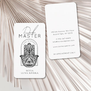 Reiki Master Hamsa Hand Evil Eye Yoga Therapist Business Card