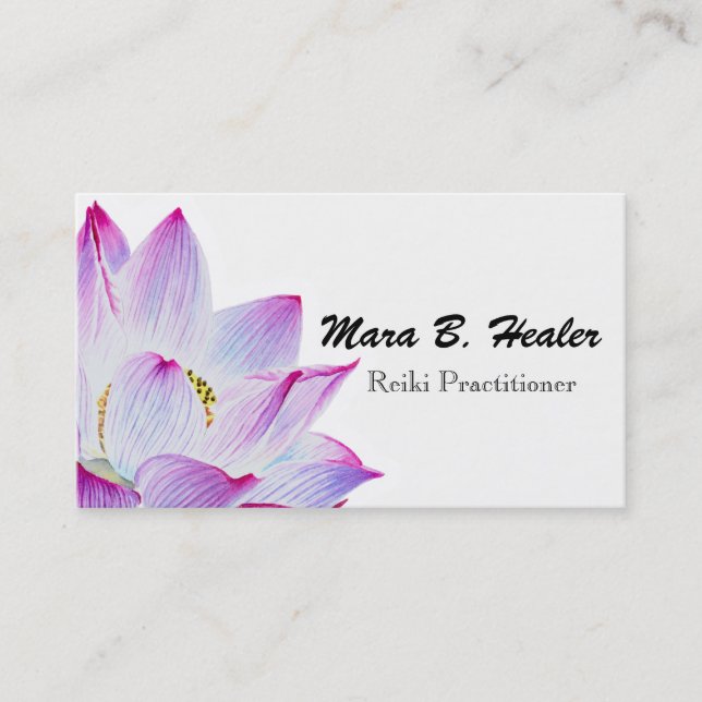 Reiki Master or Practitioner Light Filled Business Business Card (Front)