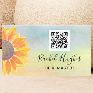 Reiki Master QR Code Carte de visite coloré