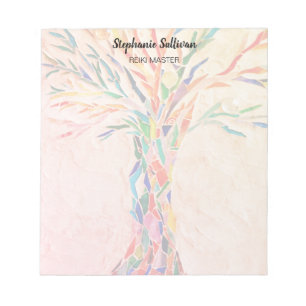 Reiki Master Rainbow Tree Personalized  Notepad