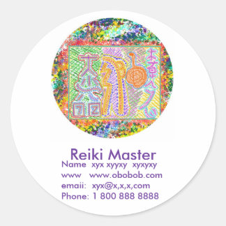 Reiki Master Sales Promotion Classic Round Sticker