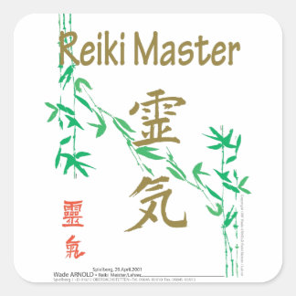 Reiki Master Square Sticker