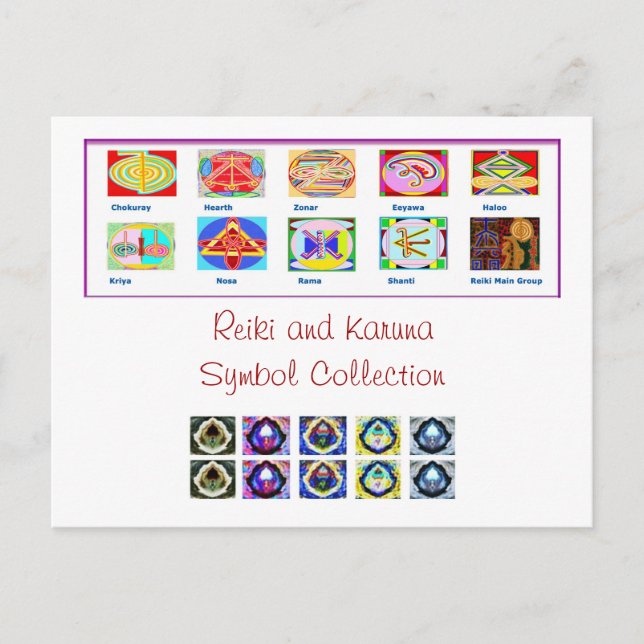 Reiki Master Tools - Symbols n Giveaways Postcard (Front)