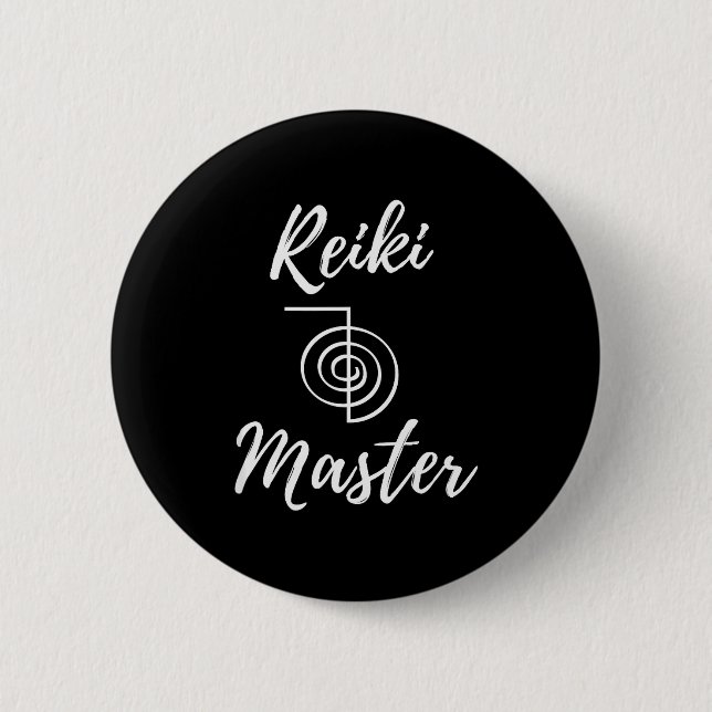 Reiki Master Wellness New Age Chakra Yoga  2 Inch Round Button (Front)