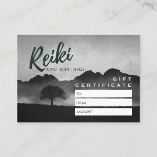 Reiki Master Yoga Instructor Gift Certificate Card