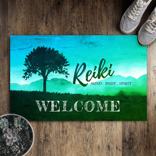Reiki Master Yoga Mediation instructor Welcome Doormat