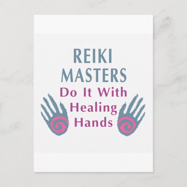 Reiki Masters Do It with Healing Hands Postcard (Front)
