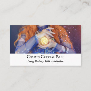 Reiki Meditation Crystal ball Energy Healing Business Card