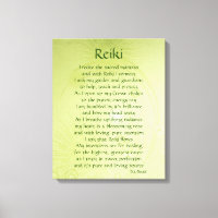 Reiki poem art canvas