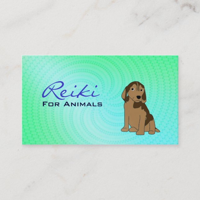 Reiki pour des cartes de visite d'animaux (Devant)