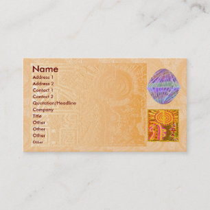 REIKI Practioner - Symbol n Purple Crystals Business Card