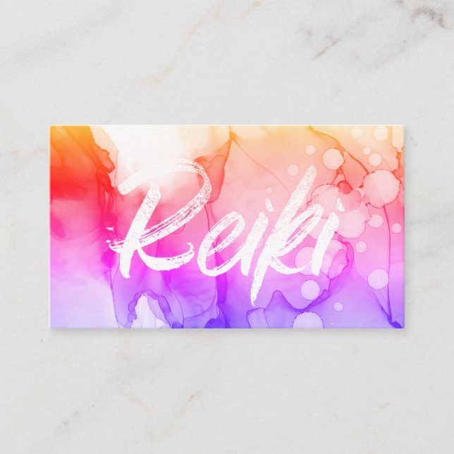 *~* Reiki Practitioner Healer Master Energy Heal Business Card (Front)