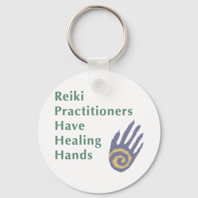 Reiki Practitioners Have Healing Hands Keychain (Front)