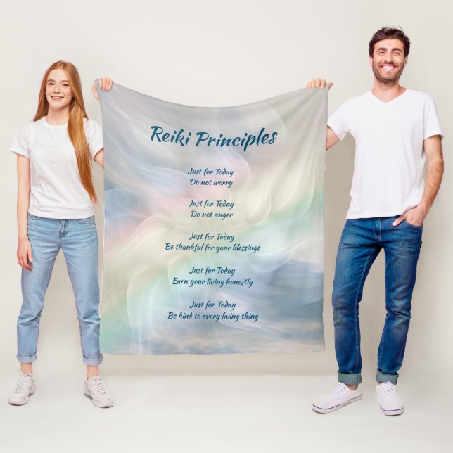 Reiki Principles Fleece Blanket (In Situ)