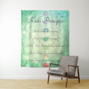 Reiki Principles Healing Hands  design Tapestry