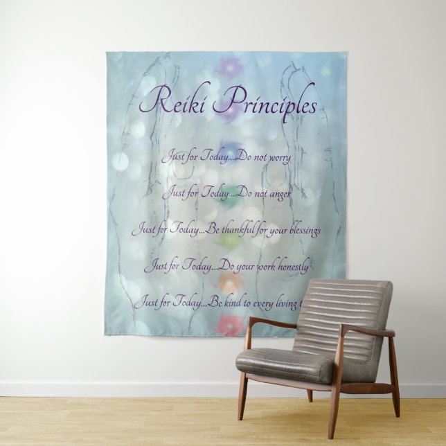 Reiki Principles Healing Hands  design Tapestry (In Situ)