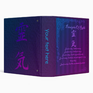 Reiki Principles Personalized Binder