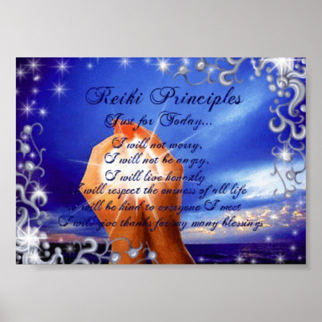Reiki Principles Poster (Front)