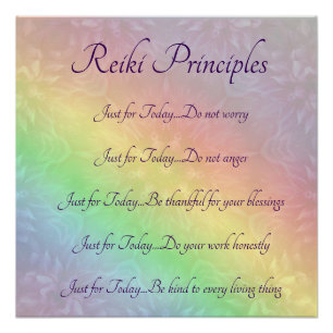 Reiki Principles Poster
