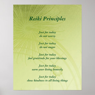 Reiki Principles Poster