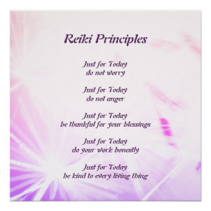 Reiki Principles Poster