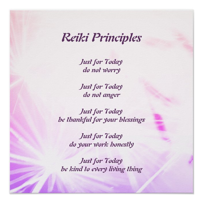 Reiki Principles Poster | Zazzle.ca