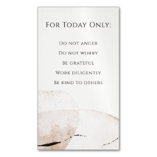 Reiki Principles, Precepts Magnetic Business Card