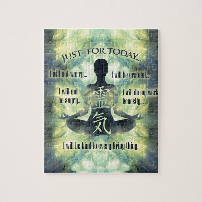 Reiki Principles - Reiki Precepts Jigsaw Puzzle (Vertical)