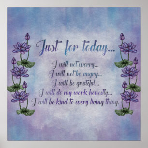 Reiki Principles -Reiki Precepts Poster