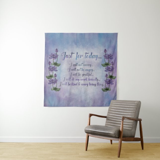 Reiki Principles -Reiki Precepts Tapestry (In Situ)