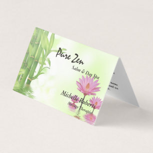 Reiki Spa Yoga Trio Balance W/Appointment Referral Business Card