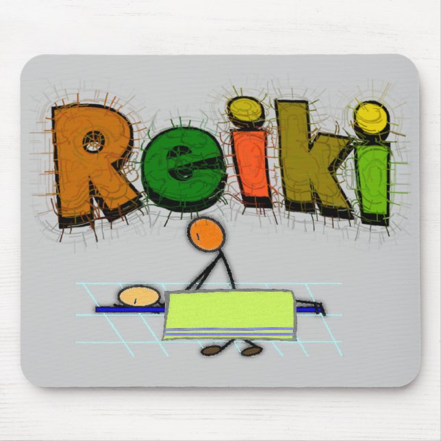 Reiki Stick People Design Gifts Mouse Pad (Front)