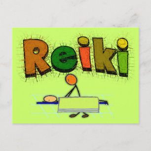 Reiki Stick People Design Gifts Postcard