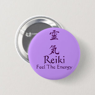 Reiki Symbol Feel The Energy  2 Inch Round Button