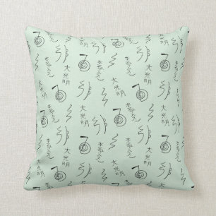 Reiki Symbols Pattern - Reiki Healing Throw Pillow