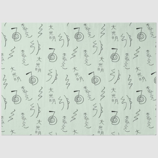 Reiki Symbols Pattern - Reiki Healing Tissue Paper (Front)