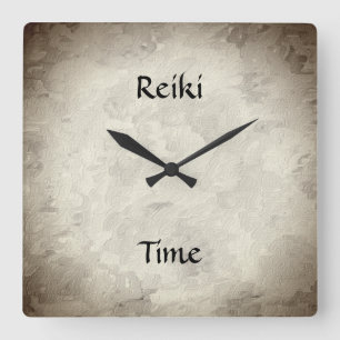 Reiki time square wall clock