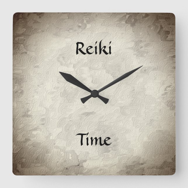 Reiki time square wall clock (Front)