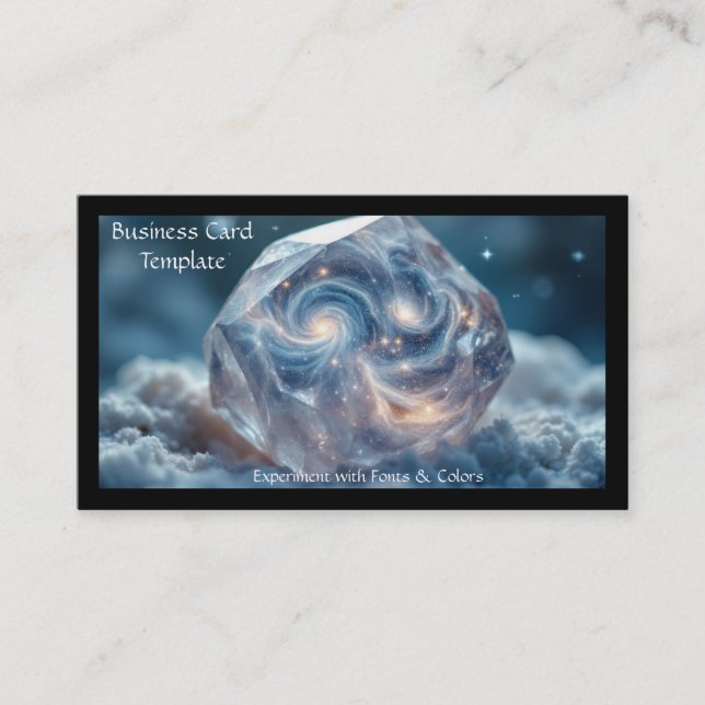 Reiki Universe Crystal Energy Business Card (Front)