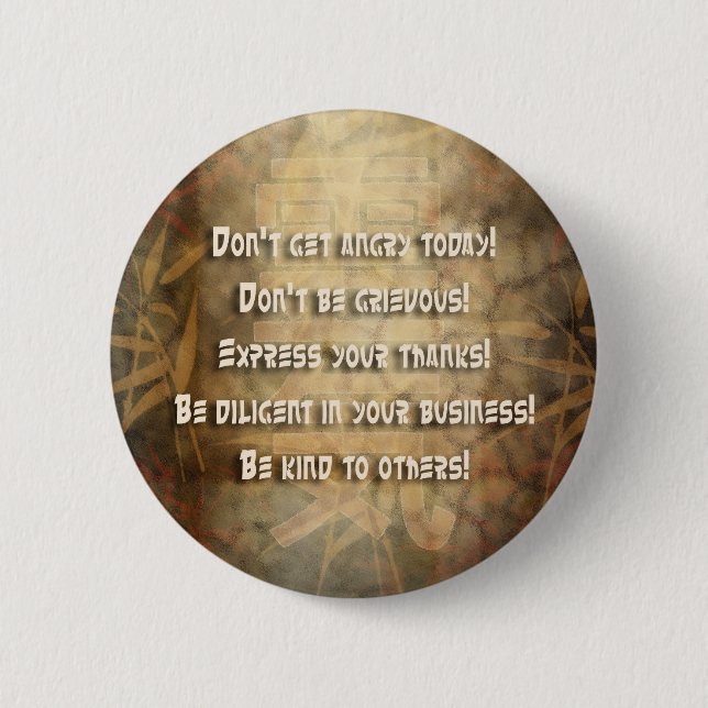 REIKI Usui Principles 2 Inch Round Button (Front)