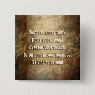 REIKI Usui Principles 2 Inch Square Button