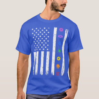 Reiki Women USA Flag Chakra T-Shirt