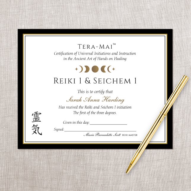  Reiki Yoga Certificate of Completion Award (Creator Uploaded)