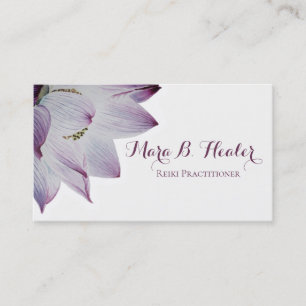 *~*  Reiki Yoga Lotus Energy Healer Light Filled Business Card