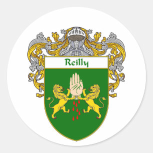 Reilly Coat of Arms (Mantled) Classic Round Sticker