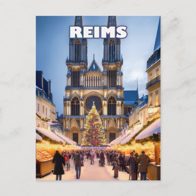 Reims Christmas Elegance Postcard (Front)
