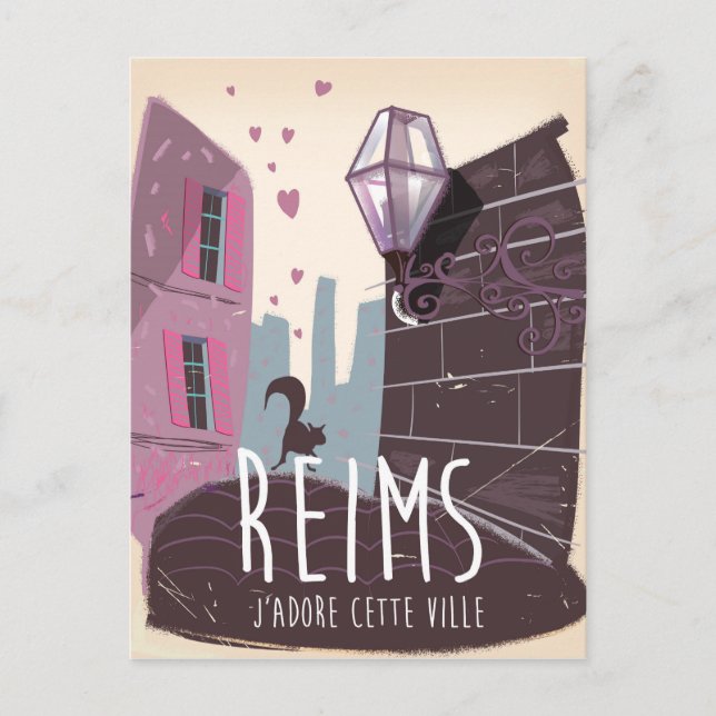 Reims France city travel poster Postcard (Front)