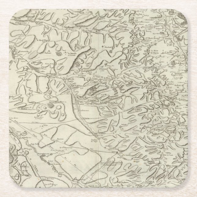 Reims Square Paper Coaster (Front)